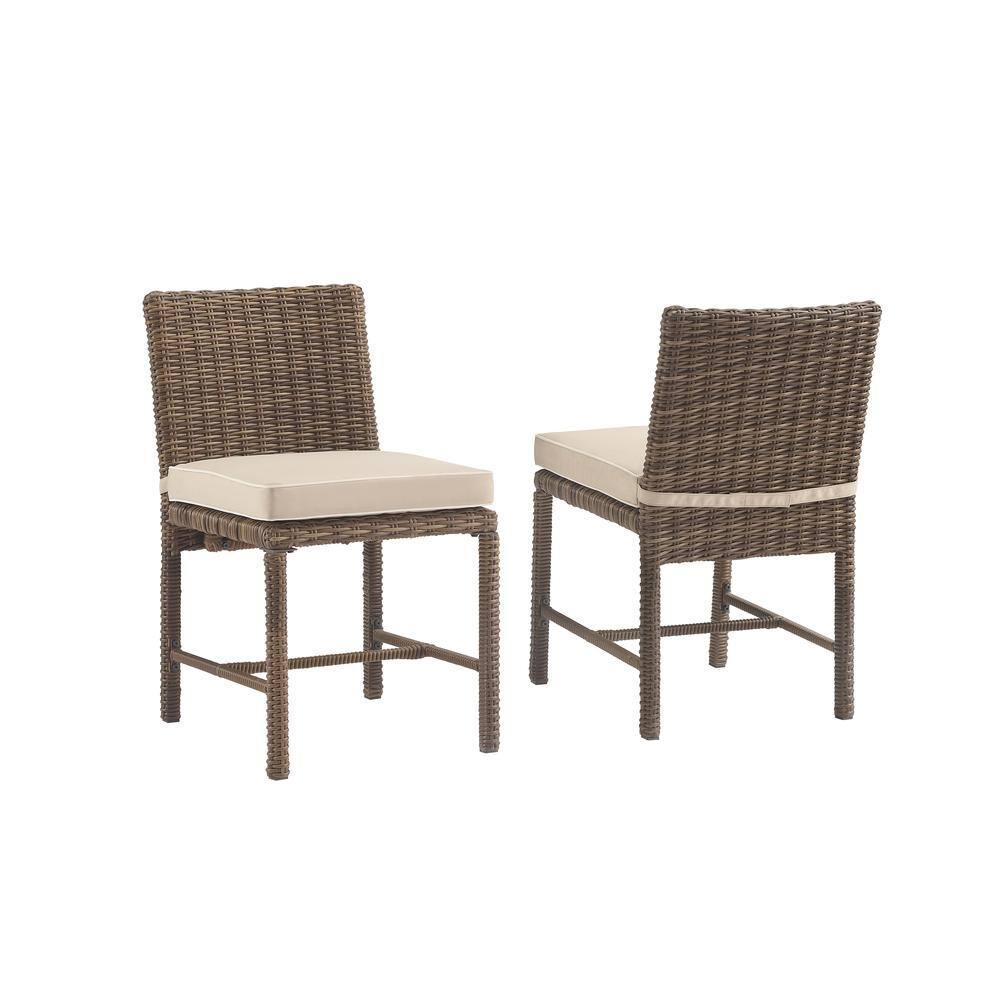 Alt View 4. Crosley Furniture - Bradenton 2Pc Wicker Outdoor Dining Chair Set - 2 Dining Chairs - Sand.