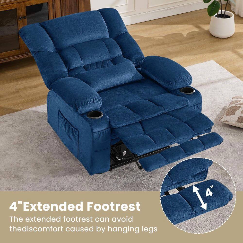 4" Extended Footrest  
The extended footrest can avoid the discomfort caused by hanging legs
