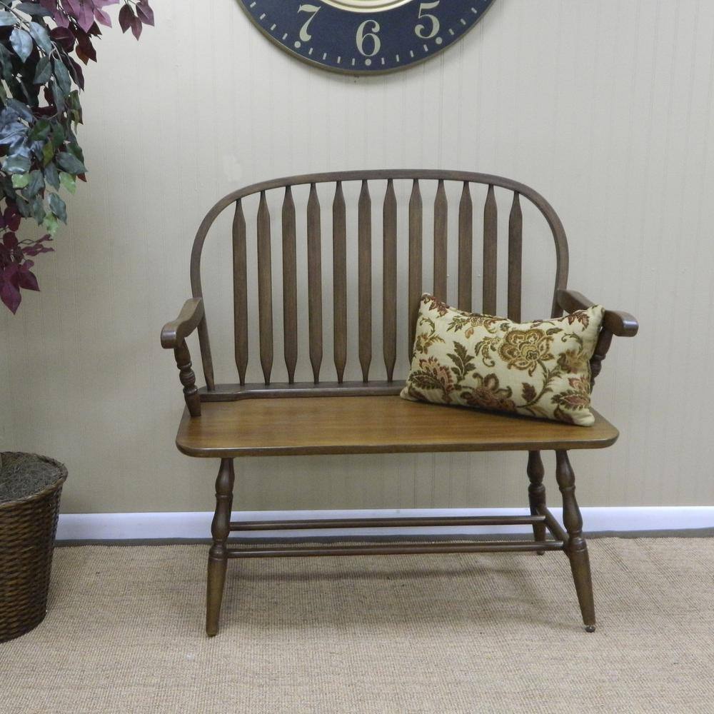Alt View 2. Carolina Chair & Table - Windsor Bench - American Oak - American Oak.
