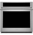 Monogram - Statement 30" Smart Built-In Single Electric Twin Convection with Direct Air Wall Oven with Air Fry and In-Oven Camera - Stainless Steel