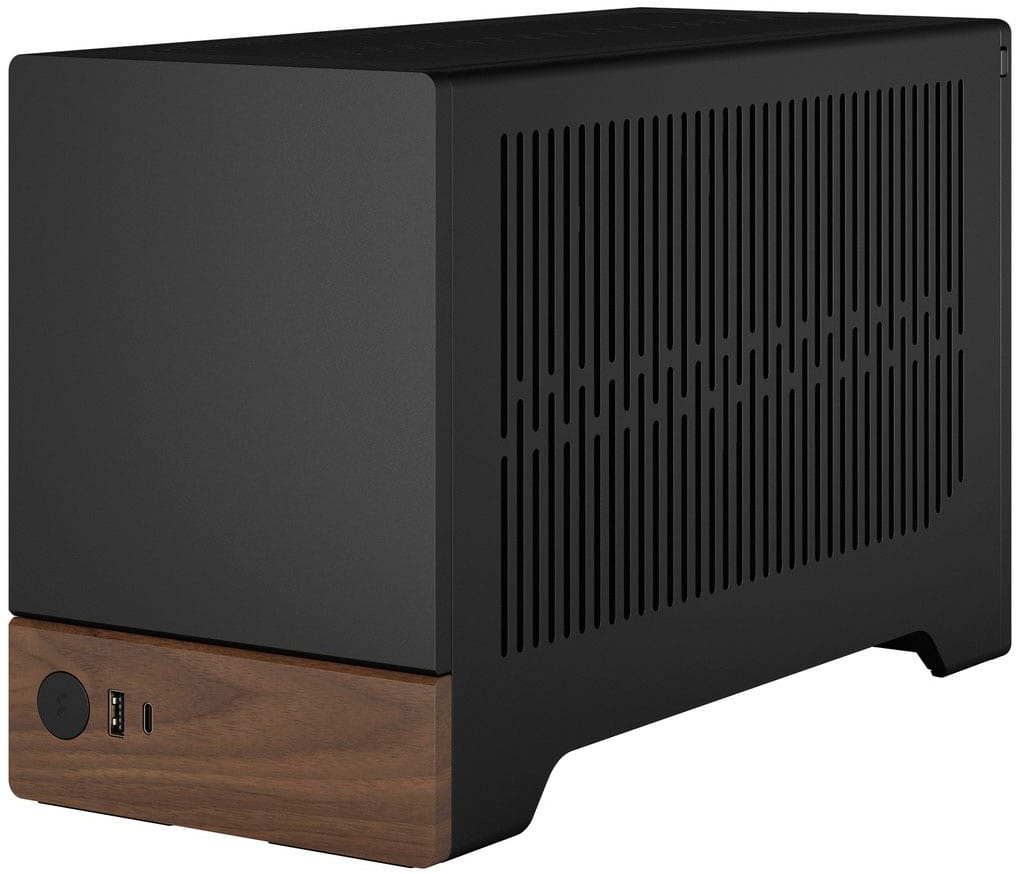 Alt View 19. Fractal Design - Terra Graphite with PCIe 4.0 Riser Mini-ITX Small Form Factor PC Case - Black.