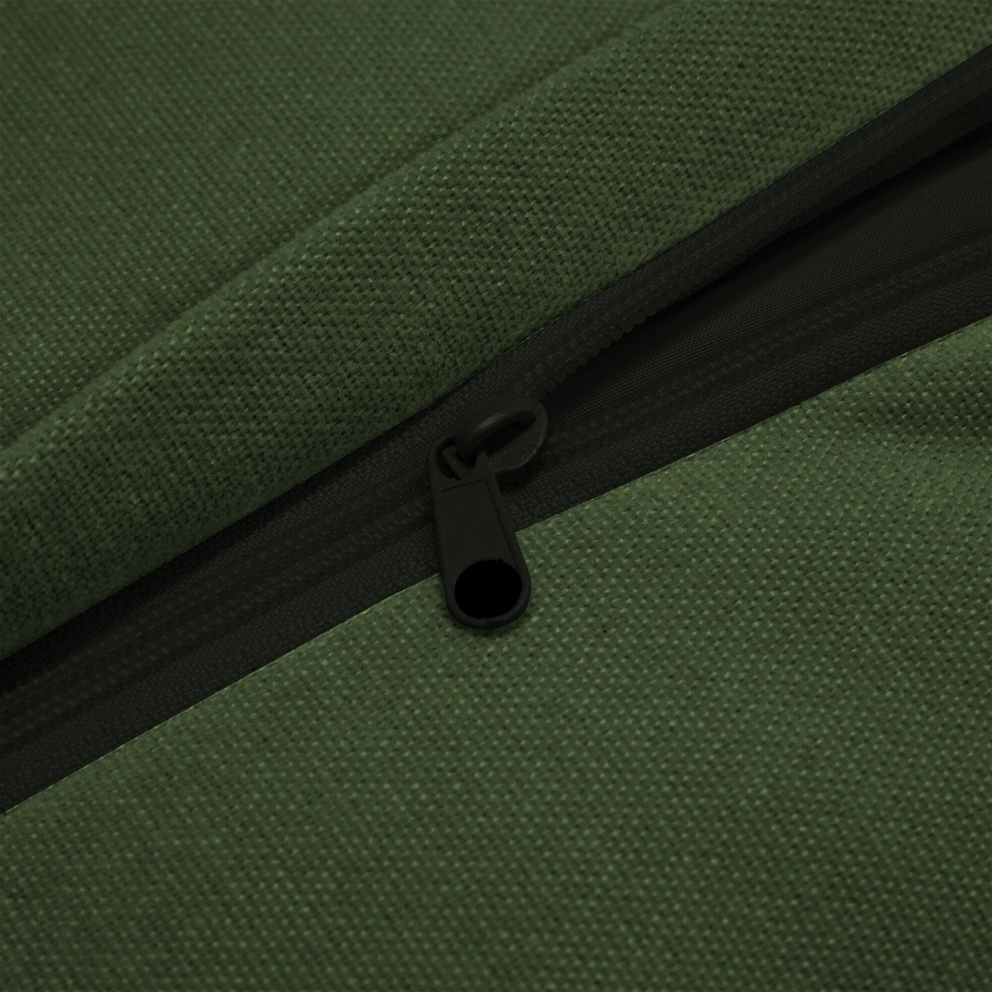 Left. Boyel Living - Slipcovered Chenille 4 Seater Cloud Sofa - Green.