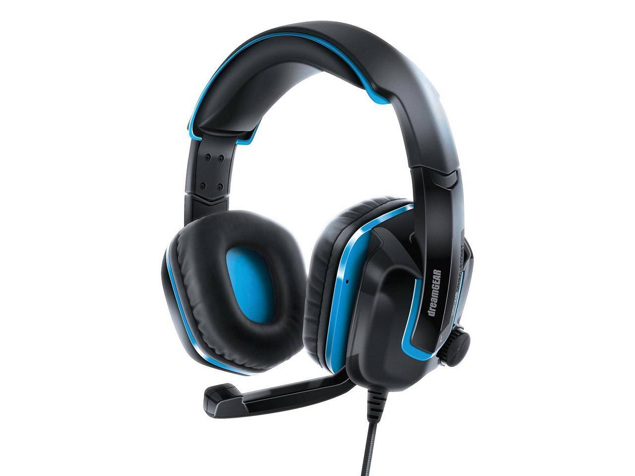Wired Headset DreamGear GRX 440 with Boom Mic Blue: Black DGPS4