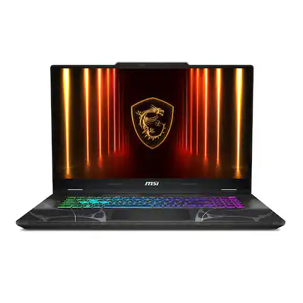 Front. MSI - MSI Cyborg A17 AI 17.3” FHD Gaming Laptop - AMD Ryzen 9 270 2025 - RTX 5060 - 32GB RAM - 1TB Storage - Translucent Black.