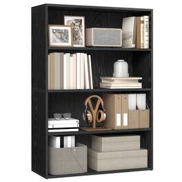Songmics Home - CUSTOS Collection - Bookshelf, 4-Tier Bookcase, Book Shelf, Open Storage Shelf,for Living Room, Home Office - Ebony Black
