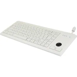 CHERRY - ML 4420 Wired Keyboard - Compact,Pale Gray,PS/2, Integrated Trackball - Light Gray