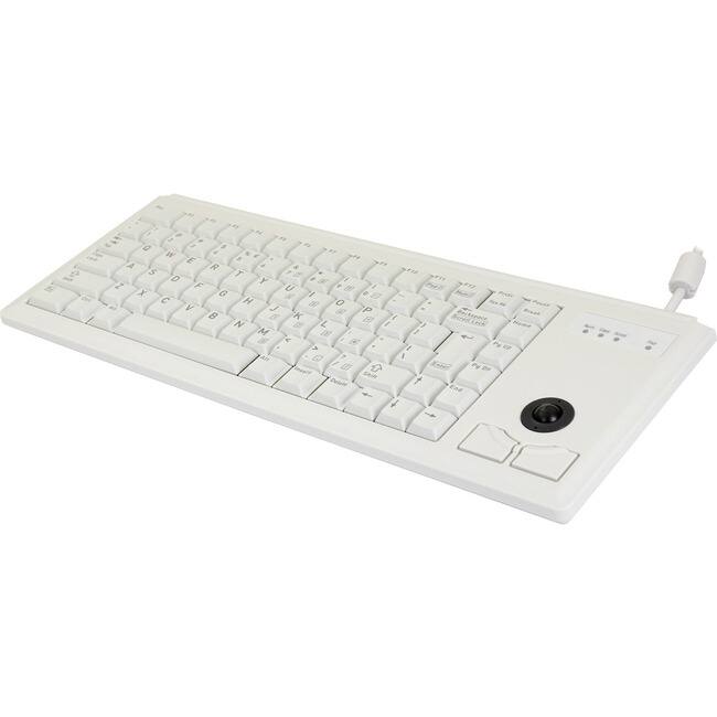 Front. CHERRY - CHERRY ML 4420 Wired Keyboard - Compact,Pale Gray,PS/2, Integrated Trackball - Light Gray.