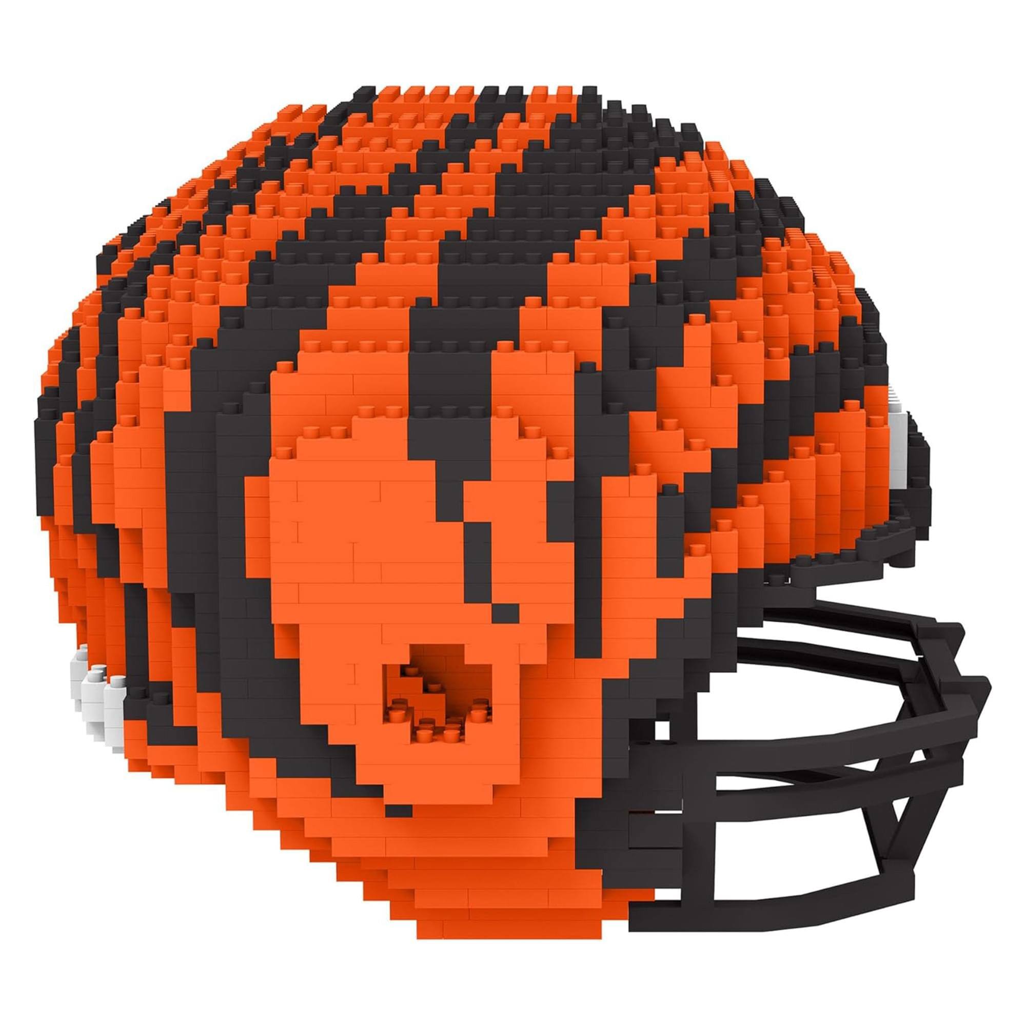 Alt View 2. Forever Collectibles - Cincinnati Bengals NFL FOCO BRXLZ Helmet Building Block Set - Orange.