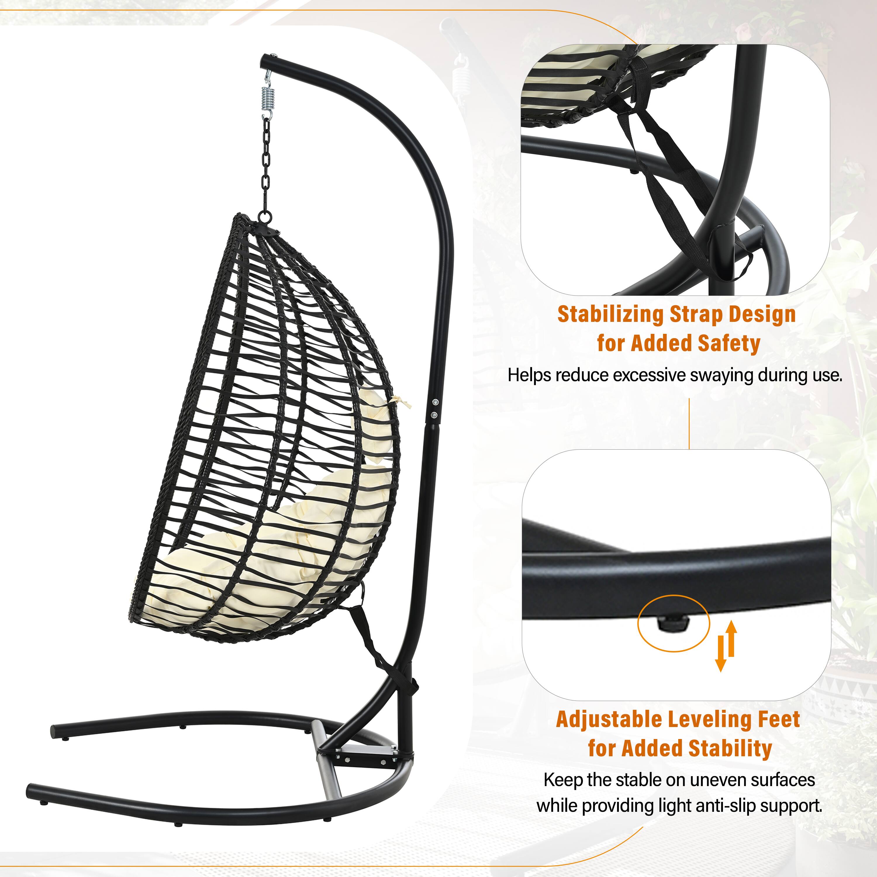 Stabilizing Strap Design for Added Safety  
Helps reduce excessive swaying during use.  

Adjustable Leveling Feet for Added Stability  
Keep the stable on uneven surfaces while providing light anti-slip support.