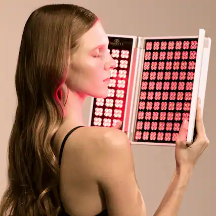 Front. Project E Beauty - Project E Beauty Alora | Age Renewal LED Light Therapy Panel | 1488 LEDs | 5 wavelengths - Gold.