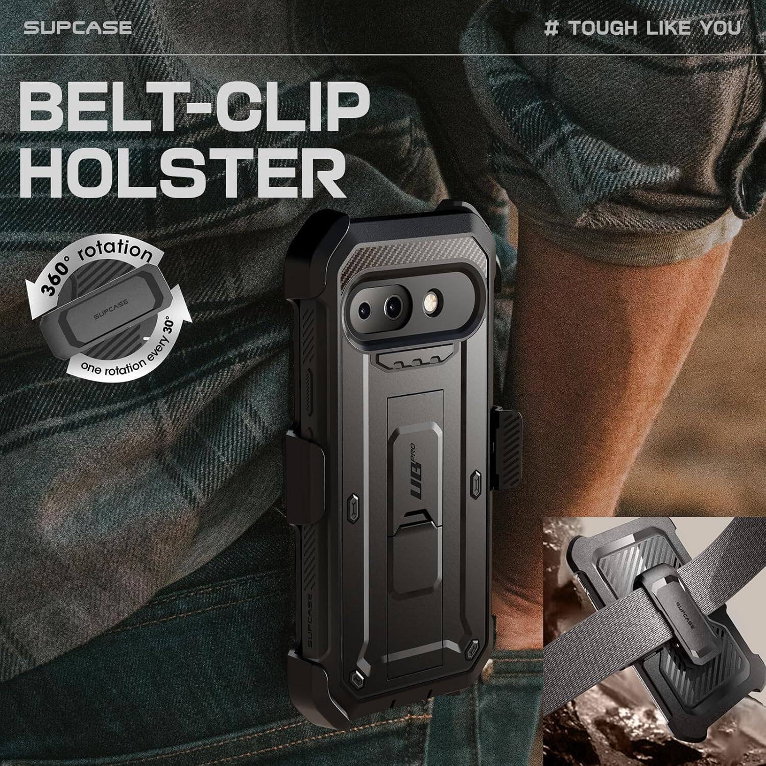 # TOUGH LIKE YOU

SUPCASE

BELT-CLIP HOLSTER

360° rotation  
one rotation every 30°

SUPCASE