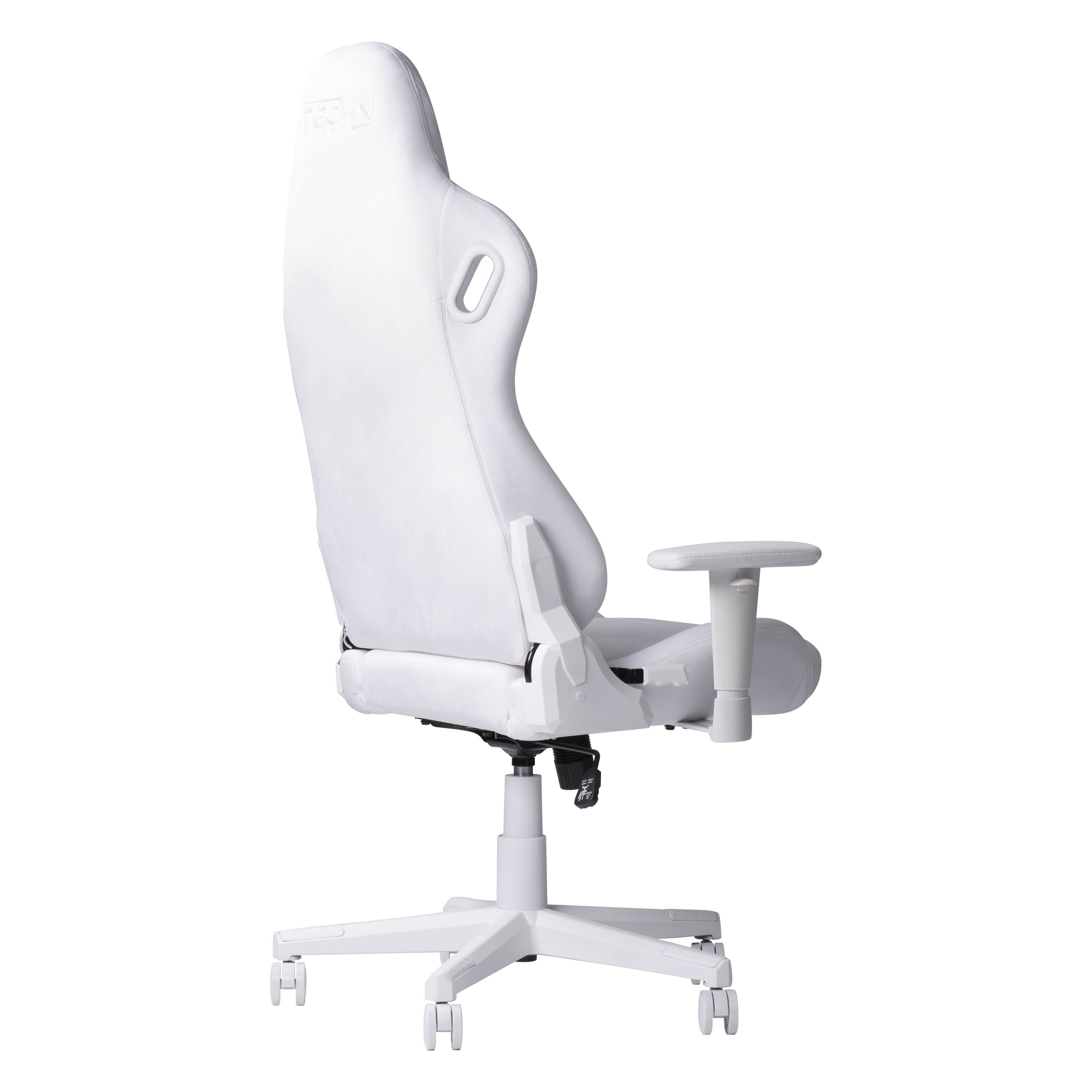Alt View 4. Techni Sport - Techni Sport White Velvet Gaming Chair - White.