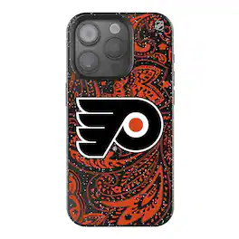 Keyscaper - NHL - Philadelphia Flyers Paisley Bling iPhone Case - 16 - Black