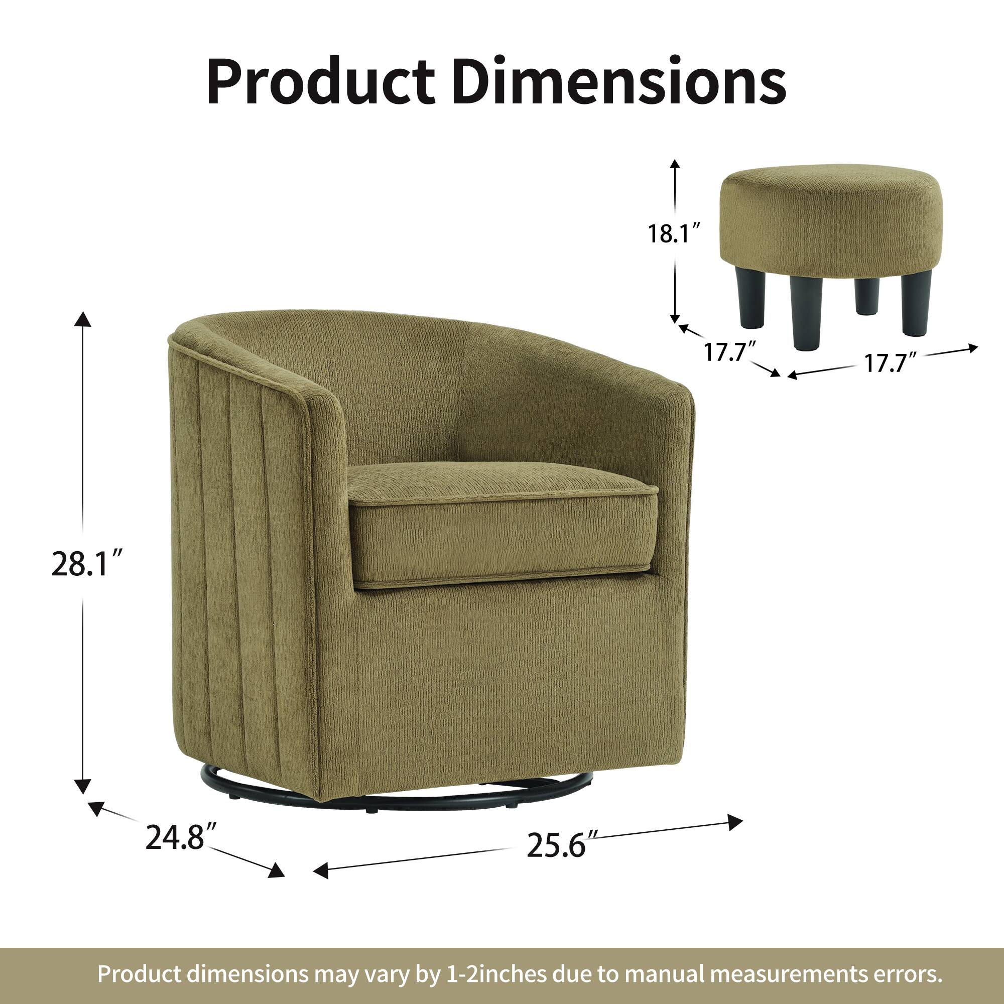 Product Dimensions:  
18.1" x 17.7" x 17.7" x 28.1" x 24.8" x 25.6"  

Product dimensions may vary by 1-2 inches due to manual measurements errors.