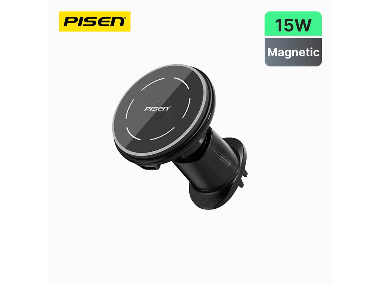 PISEN - Qi2 magnetic wireless car charger mount (TP-C70/ Black)