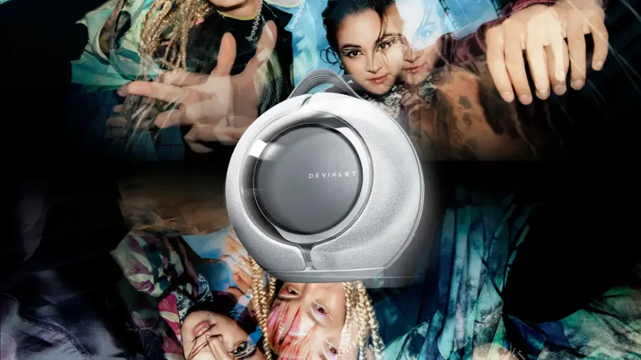 Alt View 18. Devialet - Mania Portable Bluetooth and Wi-Fi Capability Speaker - Light Gray.