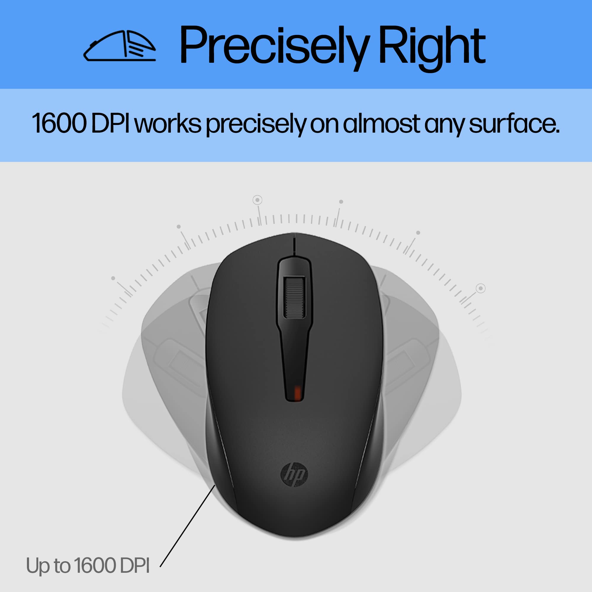 Precisely Right

1600 DPI works precisely on almost any surface.

Up to 1600 DPI