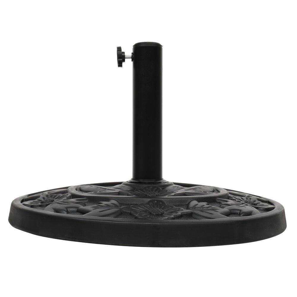 Back. Resenkos - Resinkos 20" Half Resin Base Parasol Base, Sunshade Base With Enhanced Stability, Sun Protection Accessory, Black - Black.