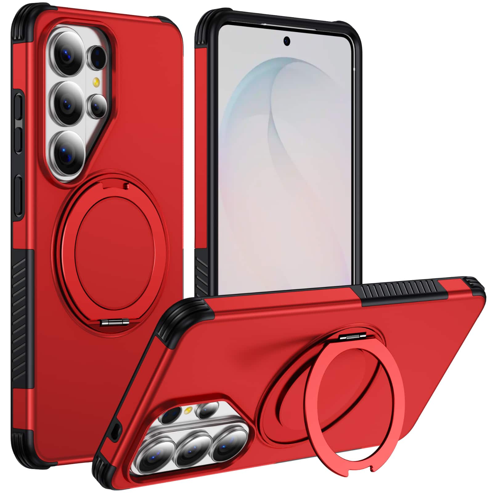 UUCOVER - Magnetic Case for Samsung Galaxy S26 Ultra,Shockproof TPU+PC Case Rind Holder Stand Case Compatible with MagSafe Cover - Red price history on PriceWatchPro