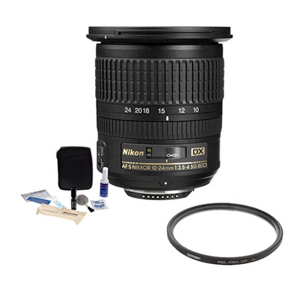 Bundle - Nikon - 10-24mm f/3.5-4.5G ED-IF AF-S DX NIKKOR Lens with Accessories Kit