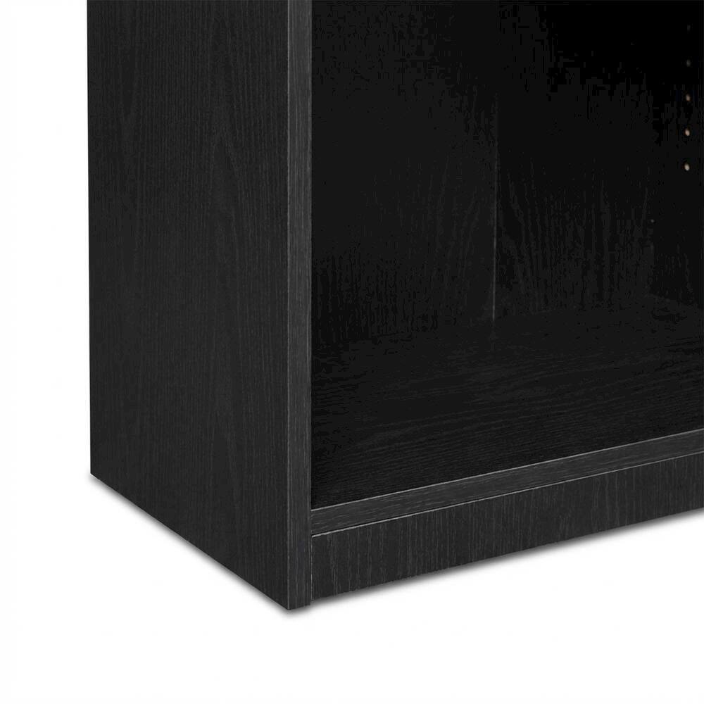 Alt View 2. FurniFact - Black 5-Shelf Bookcase with Sturdy Storage and Open Shelving Design - Blackwood.
