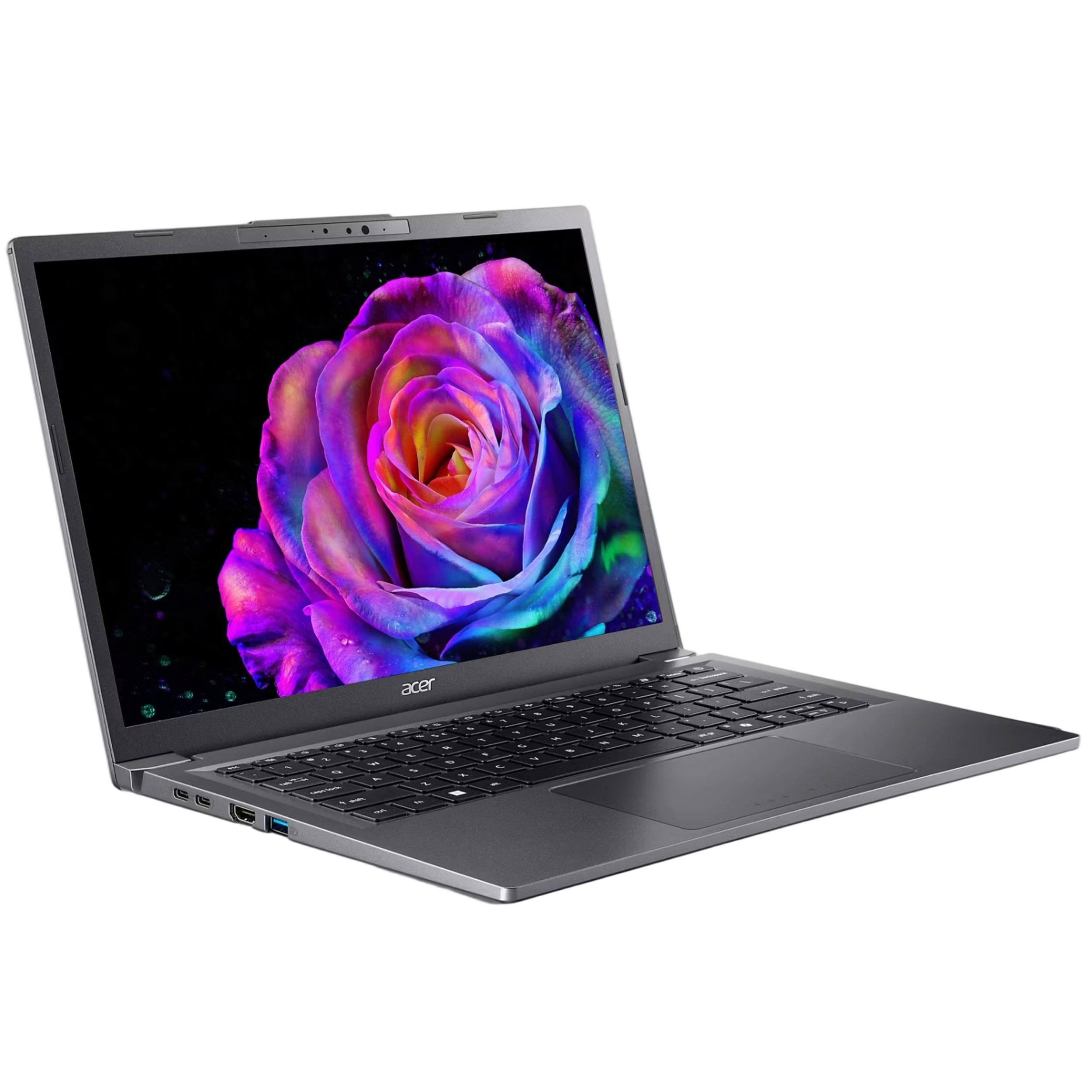 Alt View 3. Acer - Acer Aspire 14 AI 14" WUXGA Touchscreen Laptop,Intel Ultra 9 288V,32GB RAM,1TB SSD,Backlit Keyboard,Win 11,Gray - Gray.