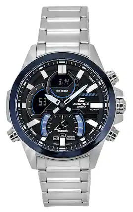 3,14 WR 10BAR
LIGHT
59
EDIFICE CASIO ADJUST
MODE
20
Bluetooth AL WT OVER
120
START
JAPAN
MOV'T
