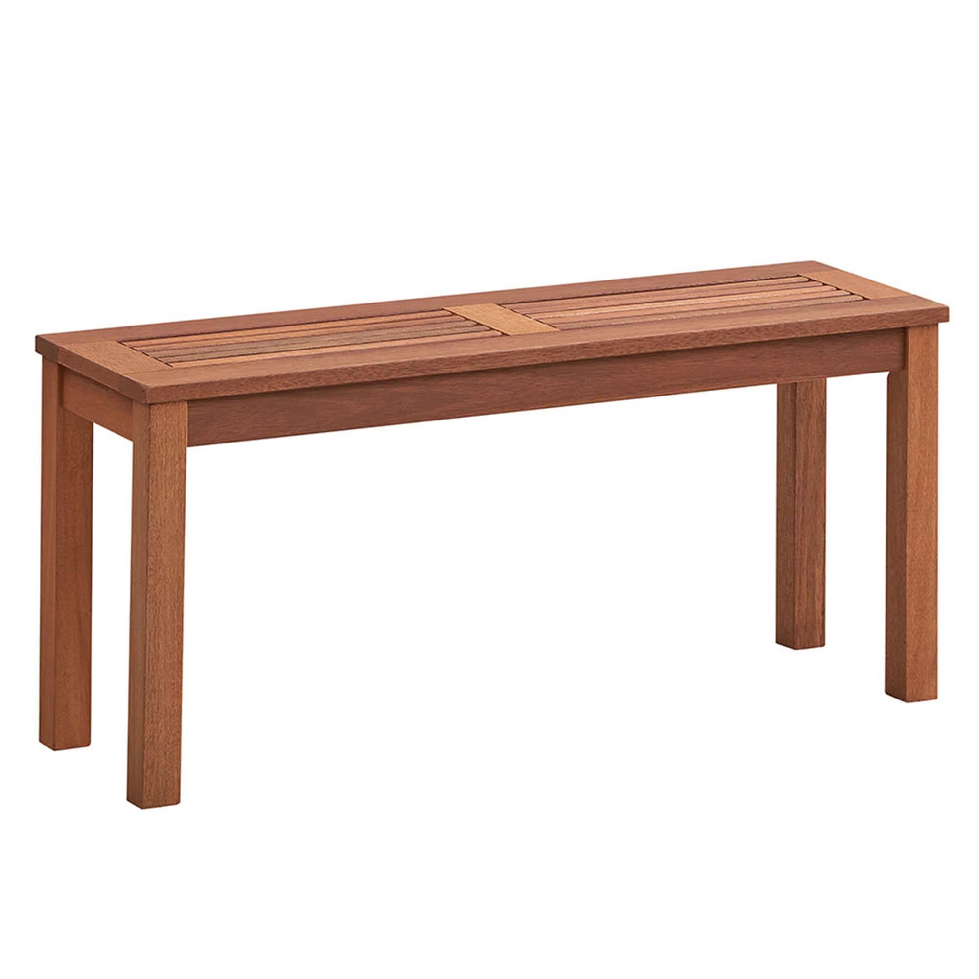 Alt View 8. Costway - Costway 2 PCS Patio Backless Bench 2-Seater Outdoor Dining Bench Solid Wood Backyard - Brown.