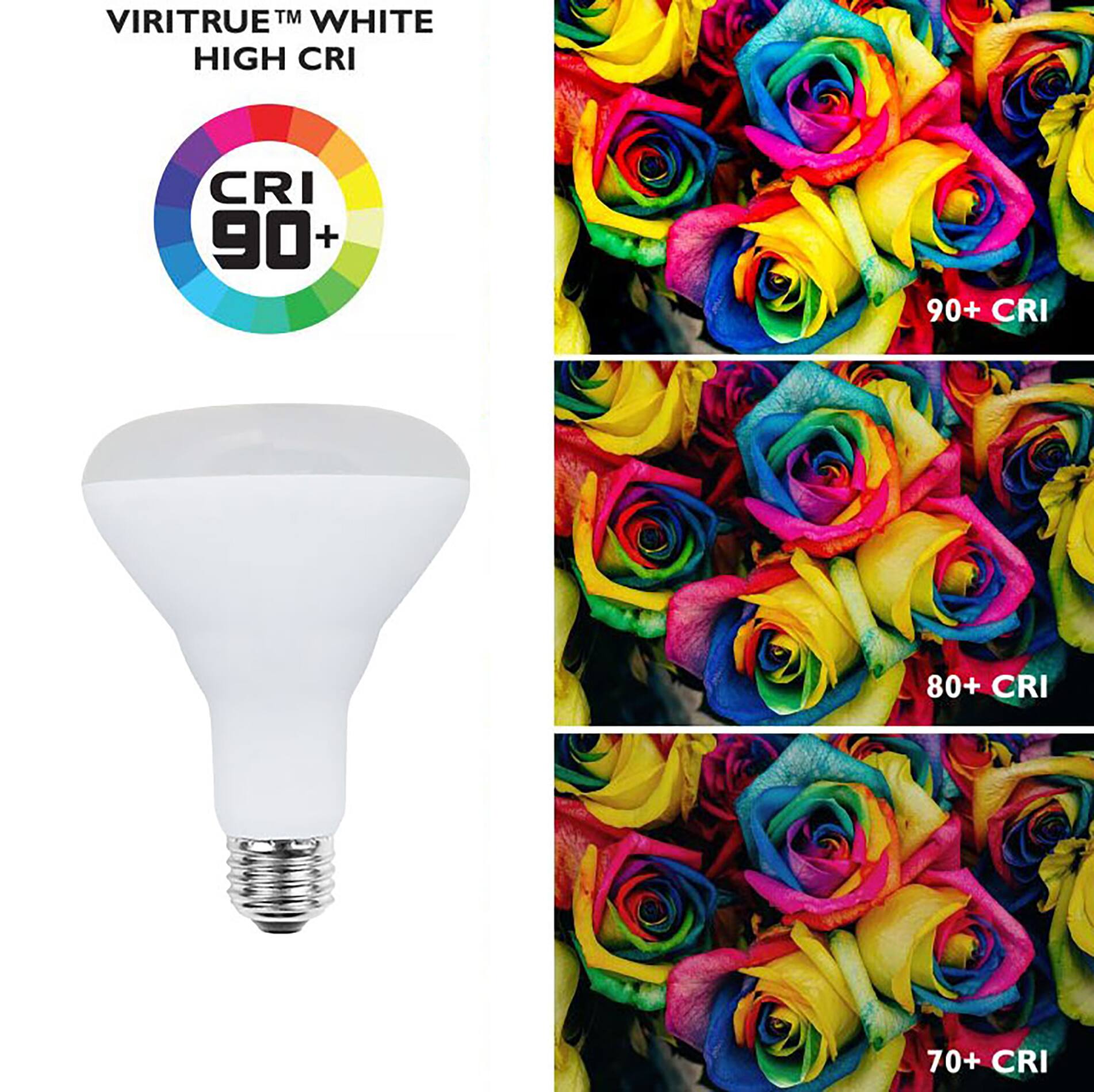VIRITRUE™ WHITE HIGH CRI, CRI 90+, 90+ CRI, 80+ CRI, 70+ CRI