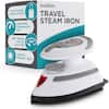 ivation Travel-friendly, Compact Design TRAVEL STEAM IRON Adjustable Temperature Dial 360° Recess Slot for Cord Clip Heating Indicator Light