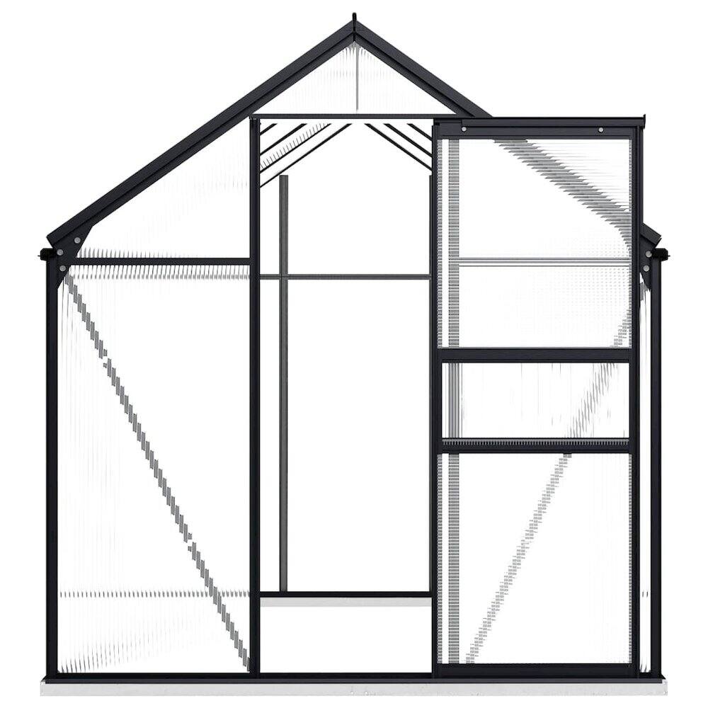 Back. vidaXL - vidaXL Greenhouse Anthracite and transparent Aluminum and polycarbonate - Anthracite.
