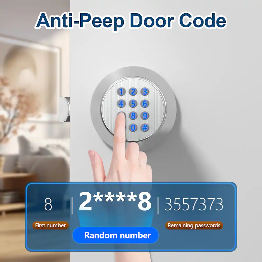 Fitnate Keyless Smart Lock Digital Door Lock with Keypad Silver HS0335S ...