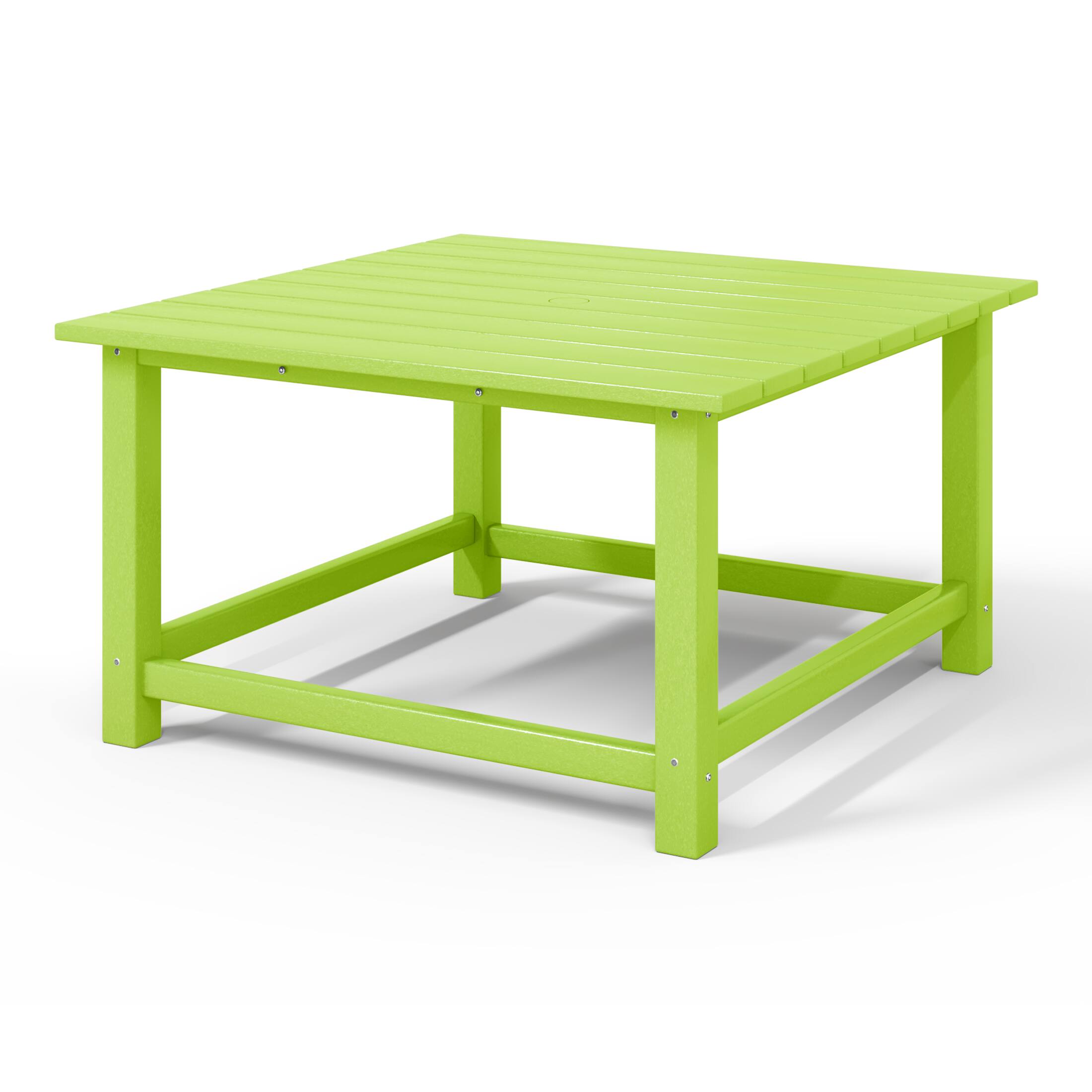 Back. WestinTrends - WestinTrends Malibu Low Outdoor HDPE Square Patio Coffee Table - Lime.