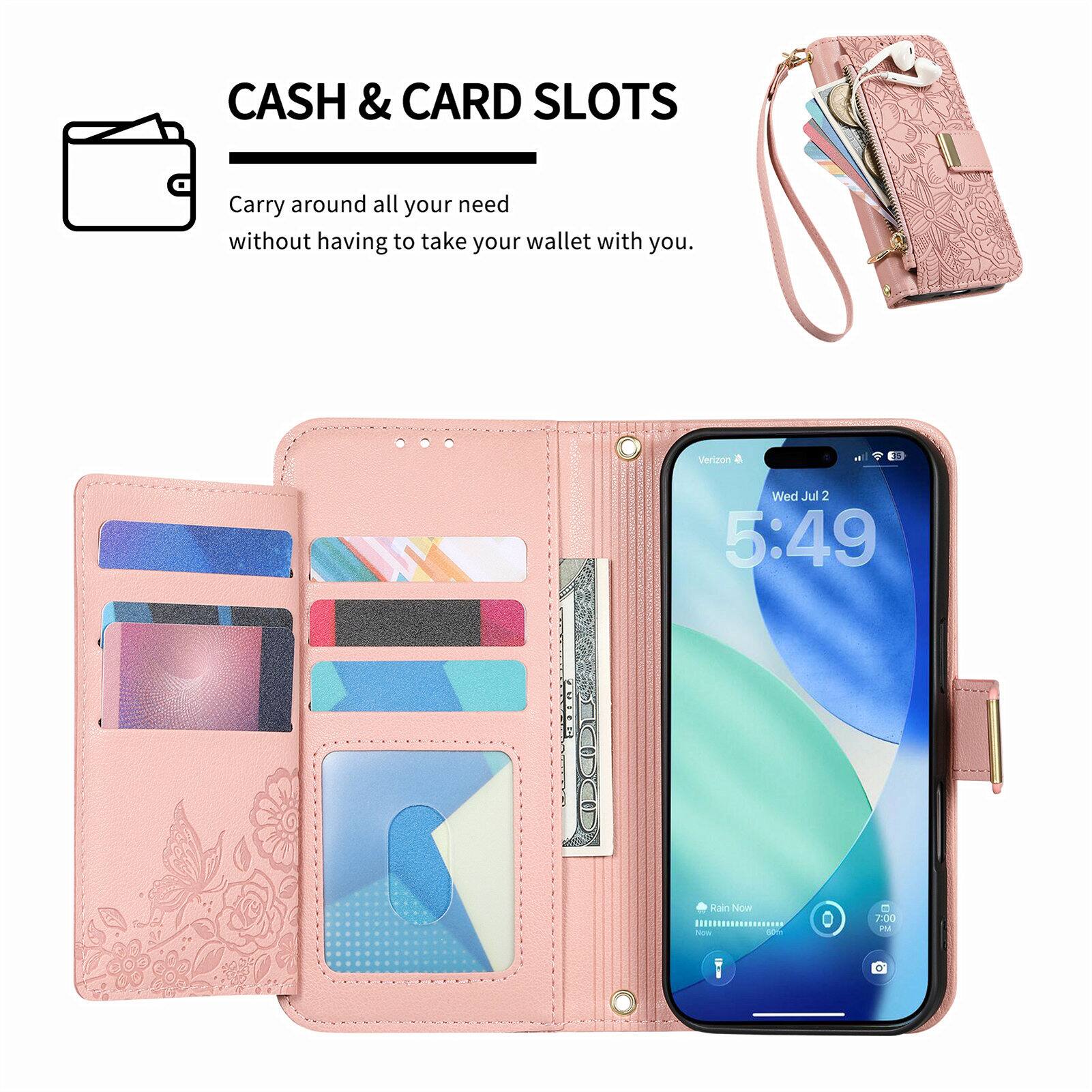 CASH & CARD SLOTS  
Carry around all your need without having to take your wallet with you.