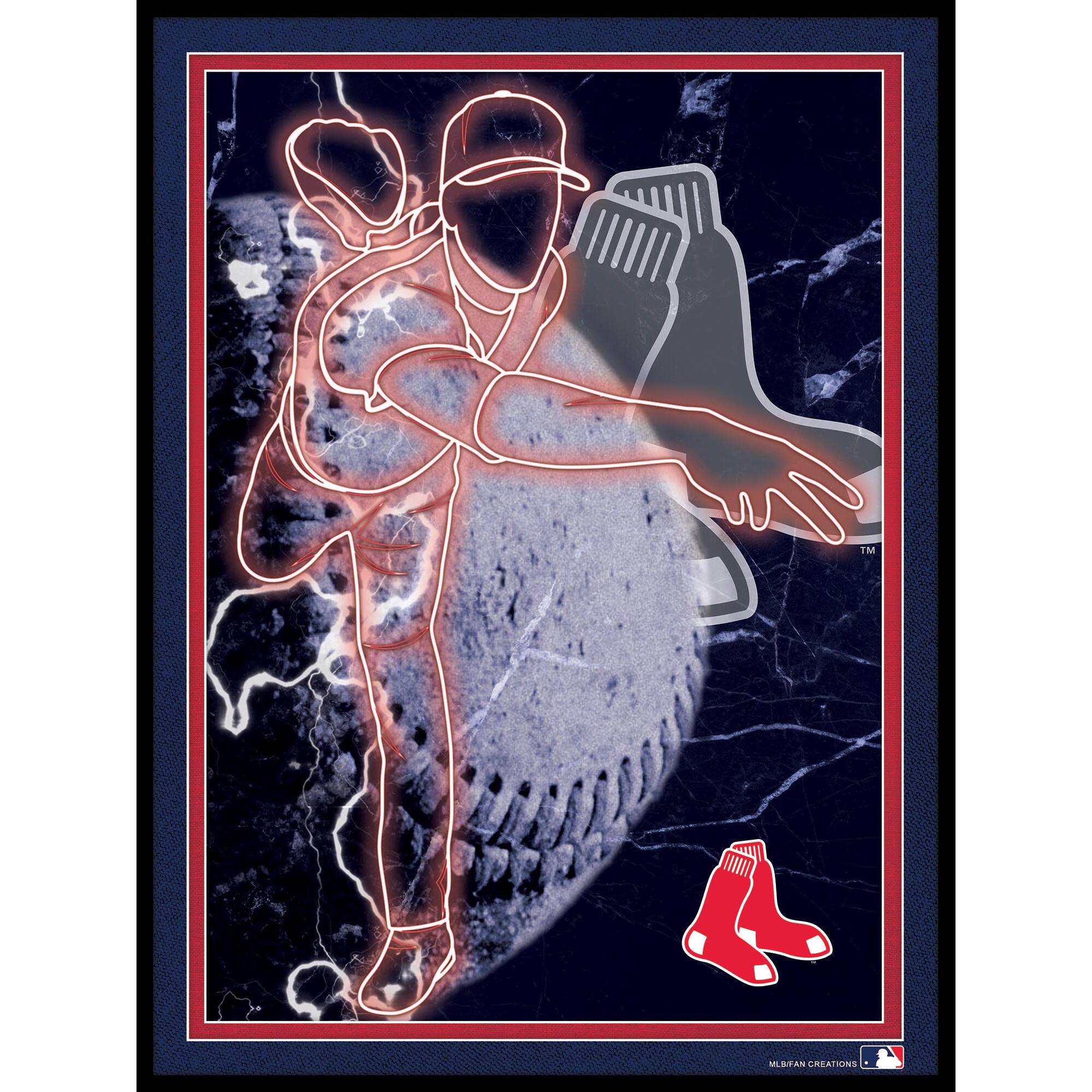 Black 12'' x 16'' Framed Neon Player Print