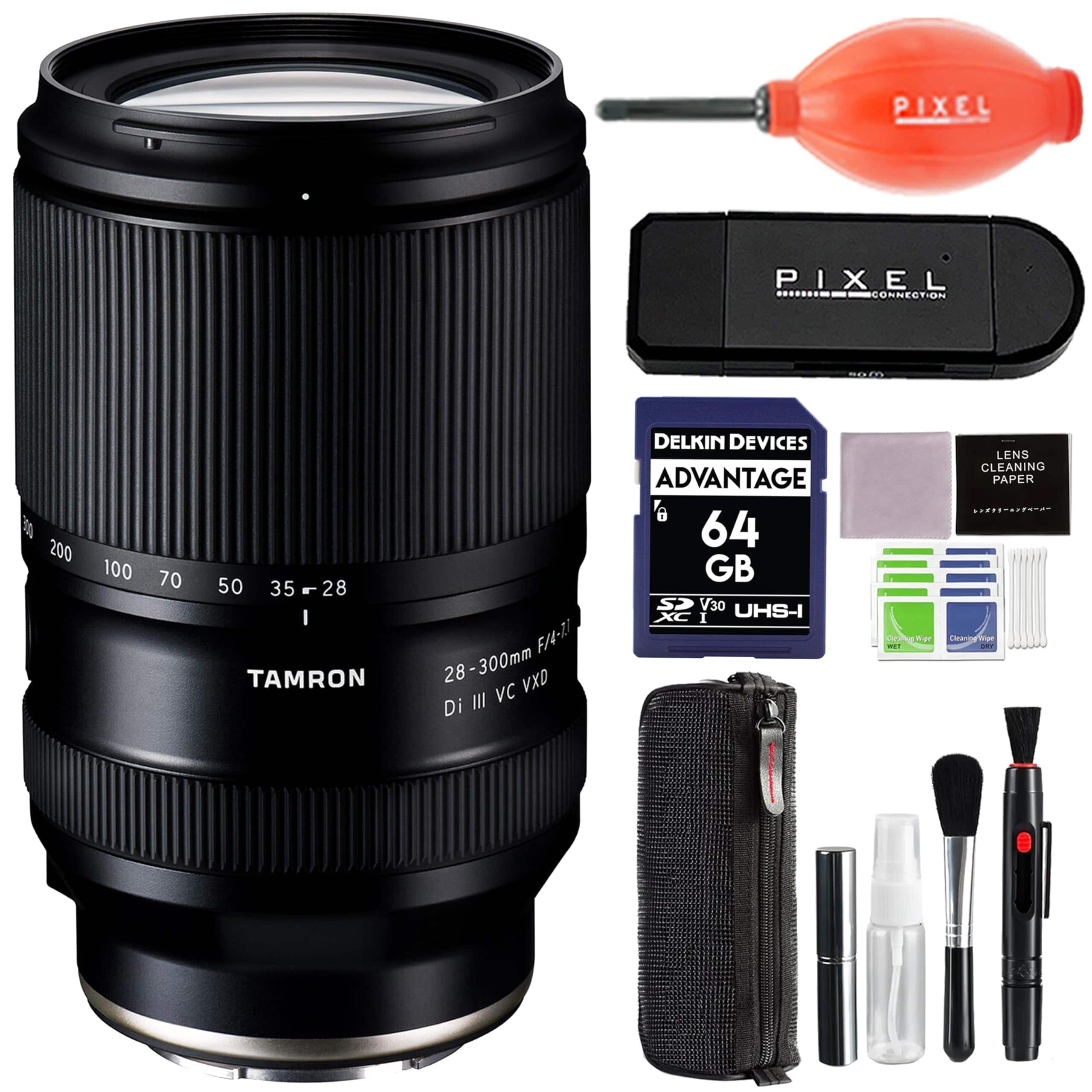 Tamron - 28-300mm f/4-7.1 Di III VC VXD Lens for Sony E with Advance Accessory Bundle | AFA074S-700 | 70-200 mm Sony Lens - Black
