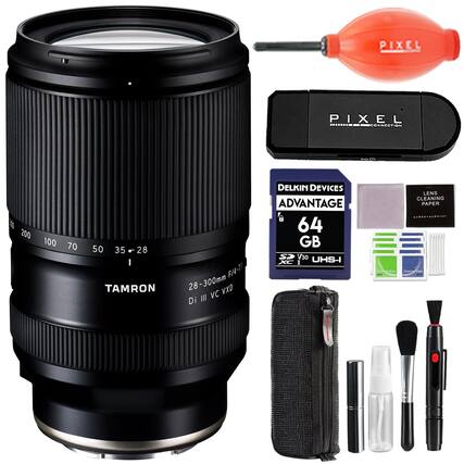 PIXEL PIXEL ........ - CONNECTION 200 100 70 50 35 35 -28 - 28 I TAMRON F/4-ZI 28-300mm 28 VXD II VC Di DELKIN DEVICES ADVANTAGE 64 GB SP V30 UHS-I XC I Cading LENS CLEANING PAPER M I