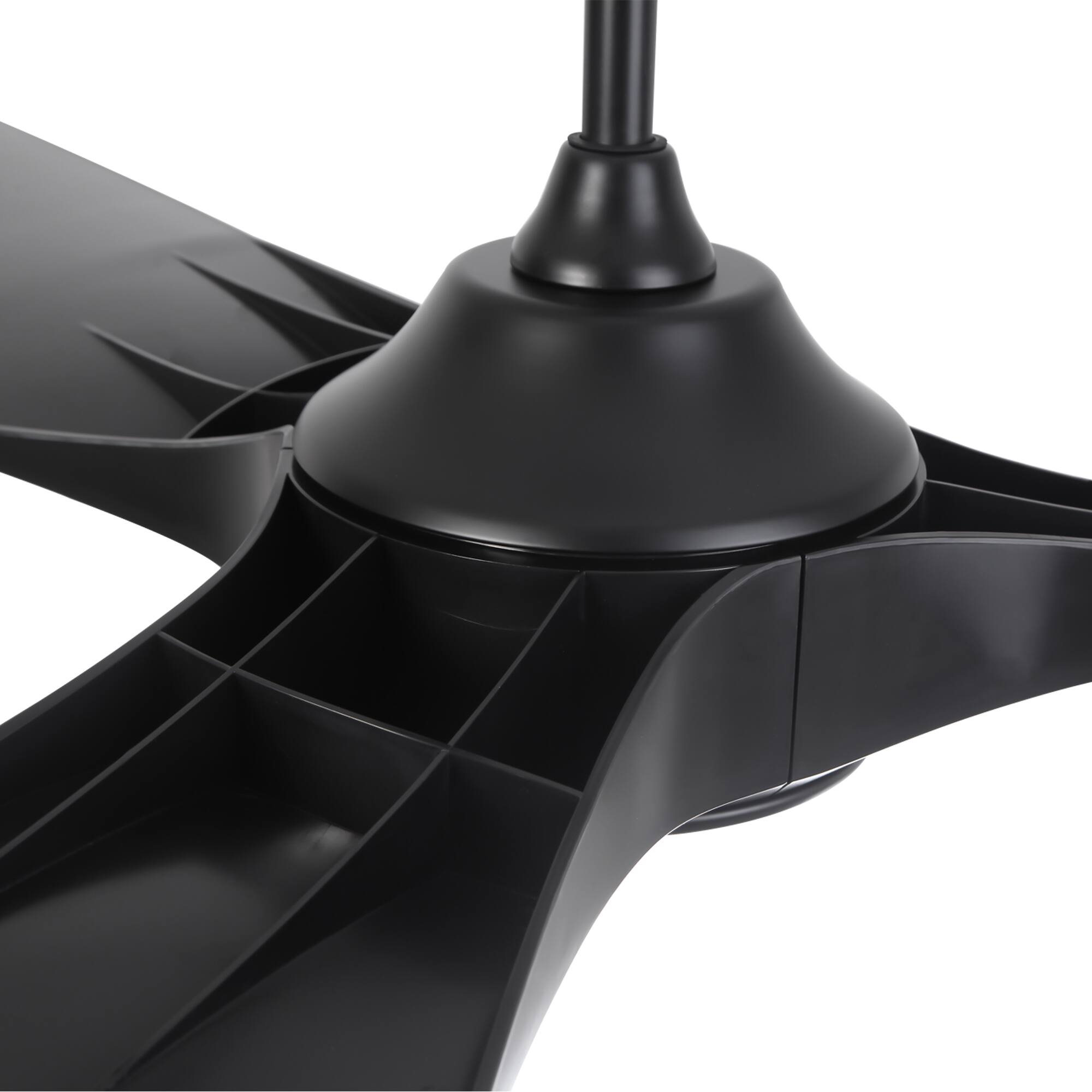 Alt View 5. Parrot Uncle - 100" Industrial HVLS Extra Larger 3 Propeller ABS Blades Outdoor Ceiling Fan without Light - Matte Black.