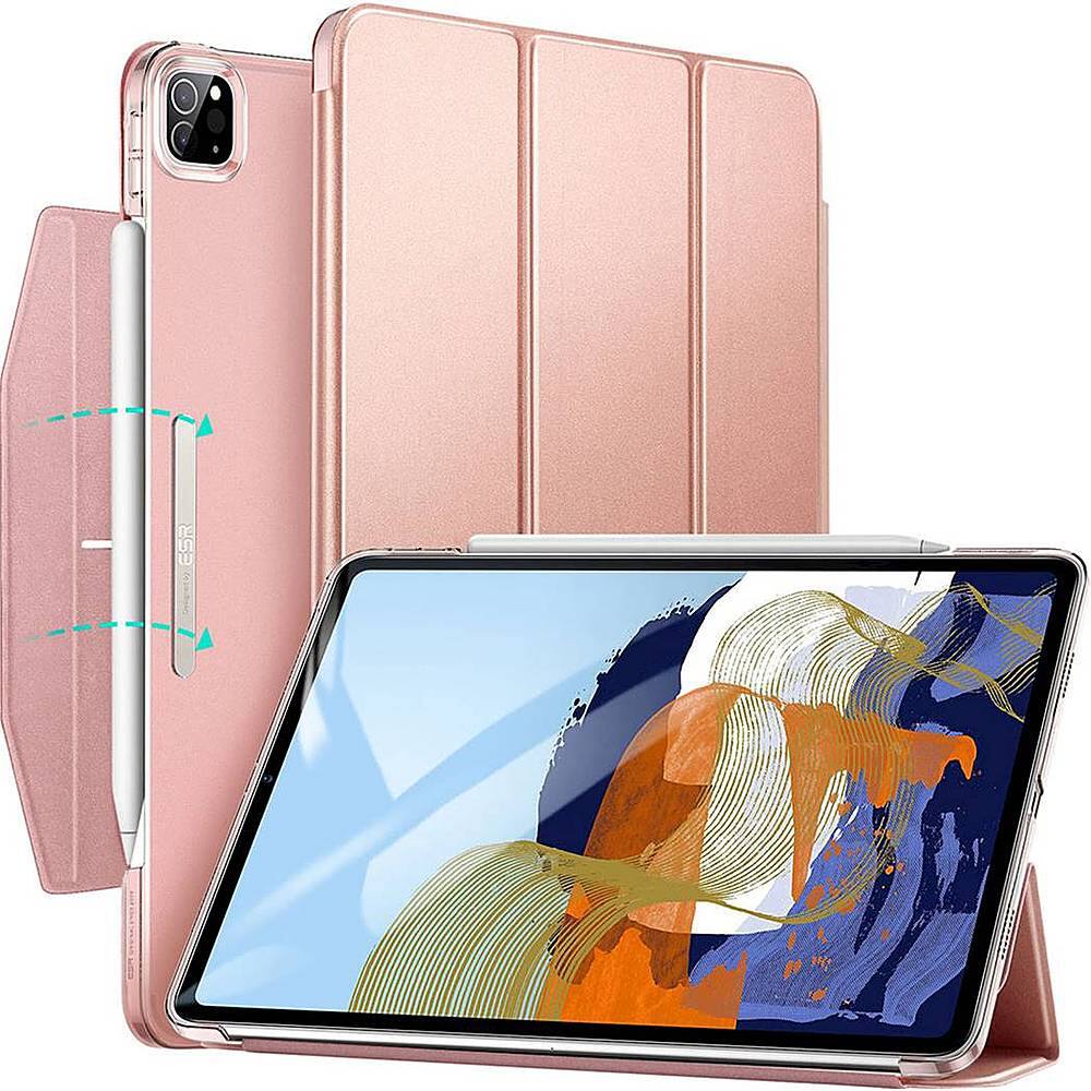 Alt View 11. SaharaCase - ESR Folio Case for Apple iPad Pro 11" (2nd, 3rd, and 4th Gen 2020-2022) - Rose Gold.