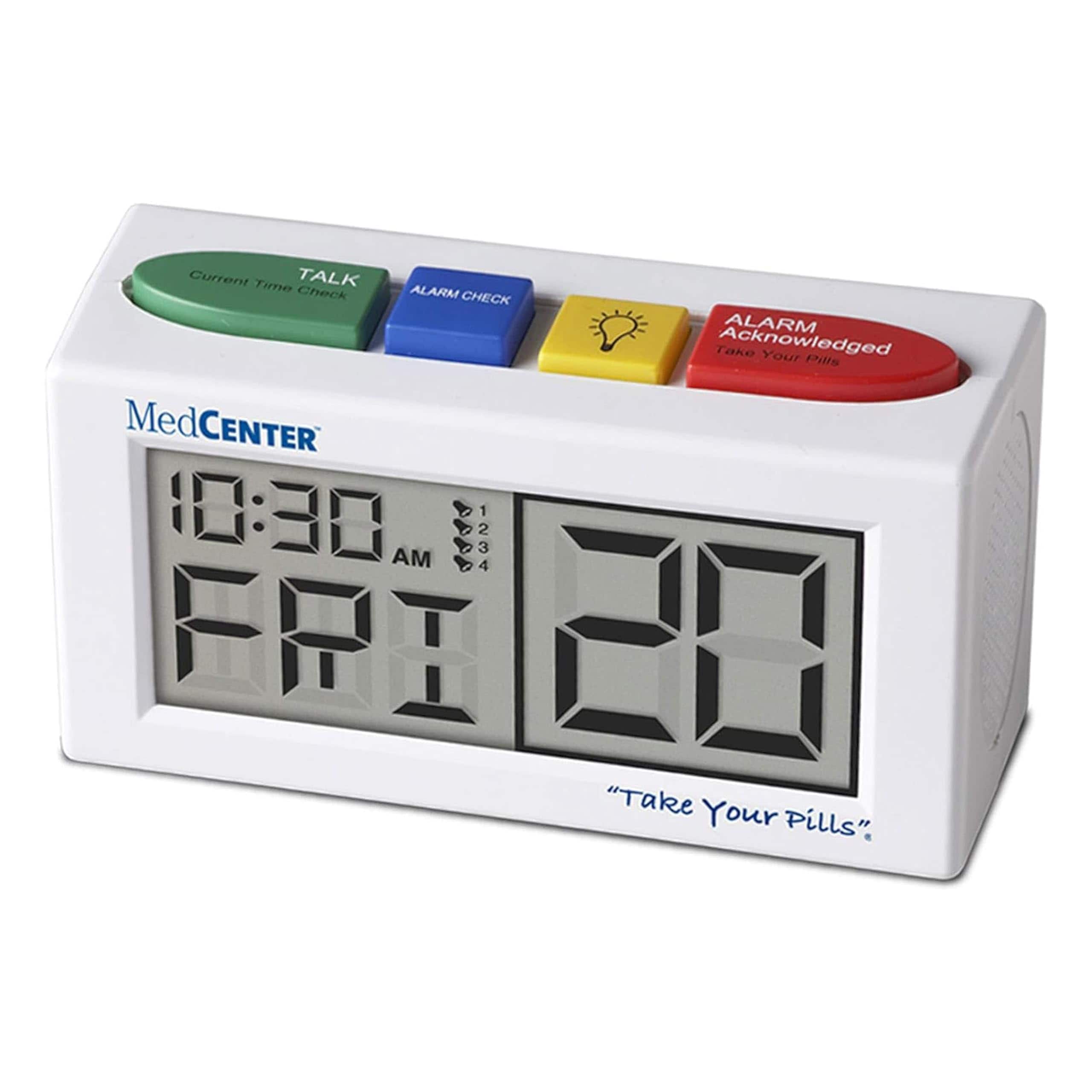 Medcenter - Digital Talking Medication Alarm Clock for Seniors - Multi