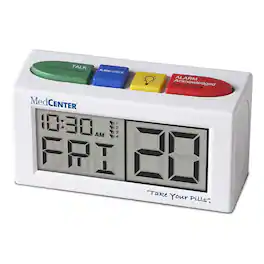 Medcenter - Digital Talking Medication Alarm Clock for Seniors - Multi