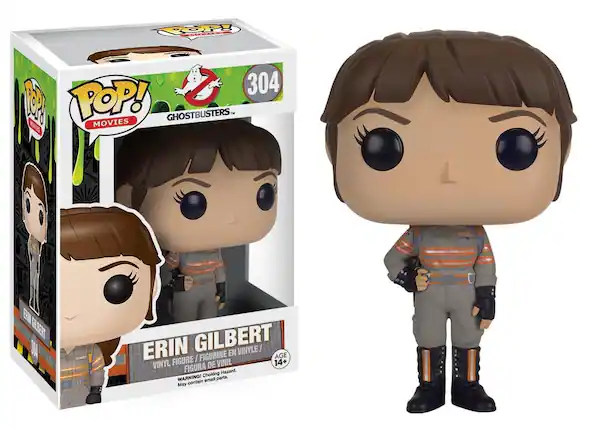 POP! MOVIES
GHOSTBUSTERS™
304
ERIN GILBERT
VINYL FIGURE / FIGURINE EN VINYLE / FIGURA DE VINIL
AGE 14+
WARNING: Choking Hazard. May contain small parts.