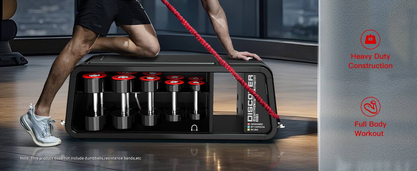 **DISCO 661**

- Designed by Harrison in USA
- Heavy Duty Construction
- Full Body Workout

**Note:** This product does not include dumbbells, resistance bands, etc.