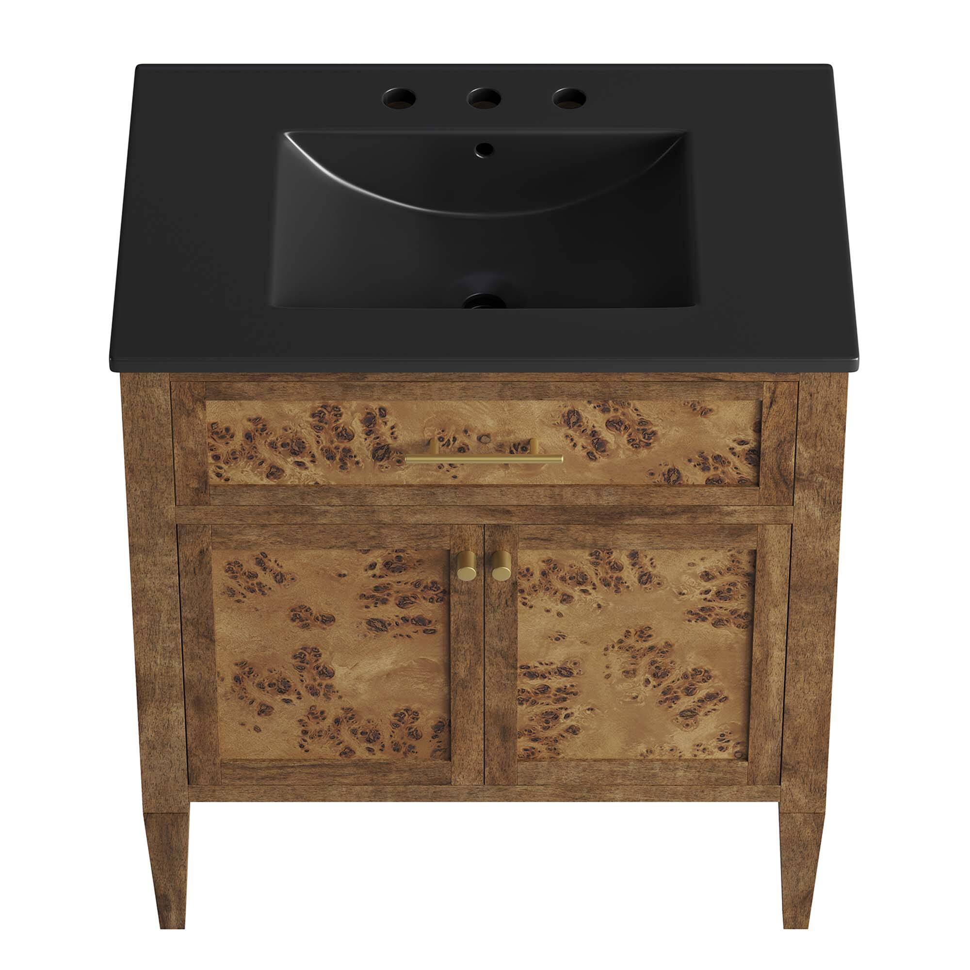 Alt View 6. Modway - Elysian Bathroom Vanity Basin Included by Modway - Black Brown.