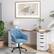Alt View 16. CorLiving - Marlowe Upholstered Button Tufted Task Chair - Light Blue.