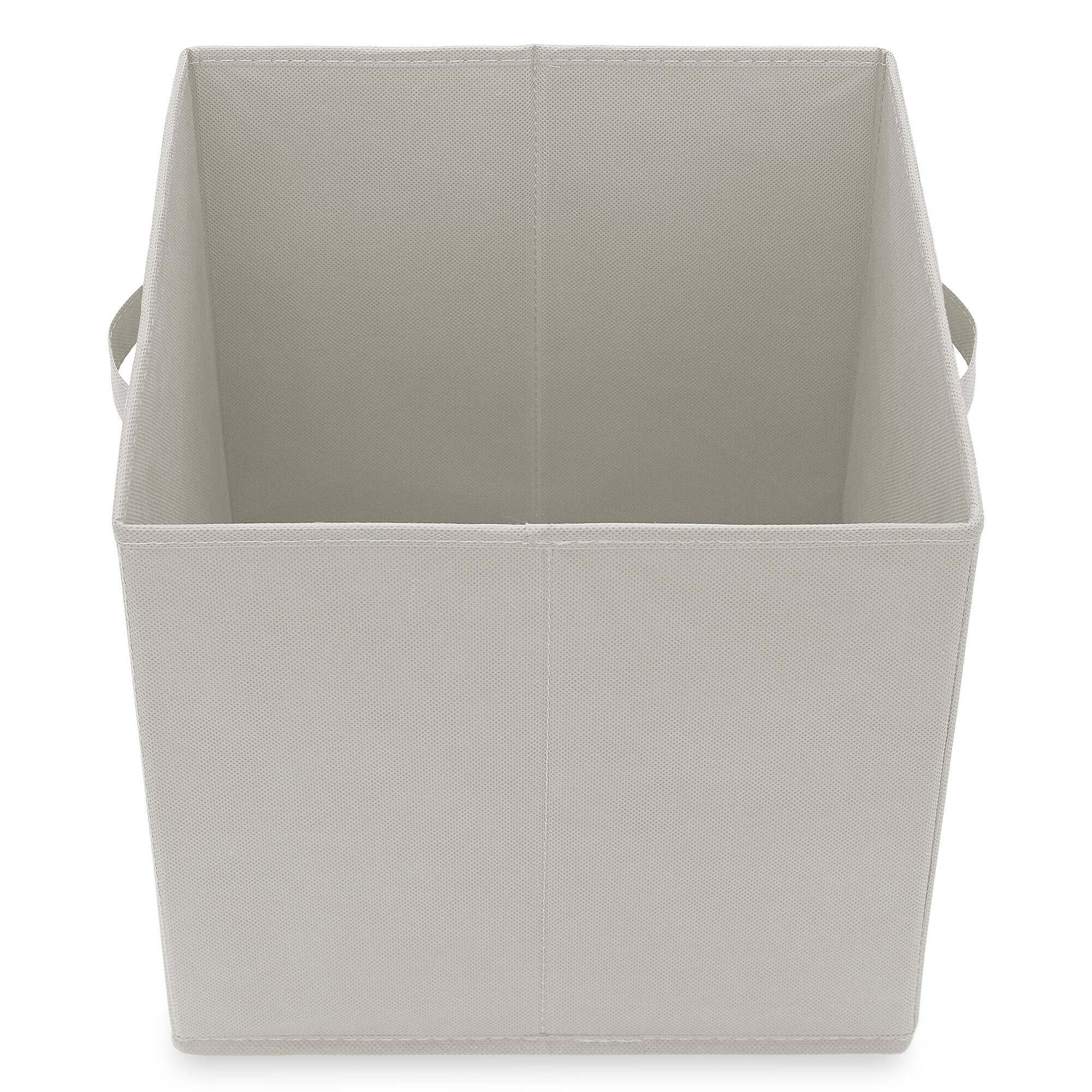Alt View 3. Casafield - (Set of 12) Collapsible Fabric Cubes - Storage Bins - Light Gray.