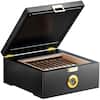 Front. KingChii - KingChii 3L Travel Cigar Humidor, USB Power Bank Compatible, Temp Control - Black.