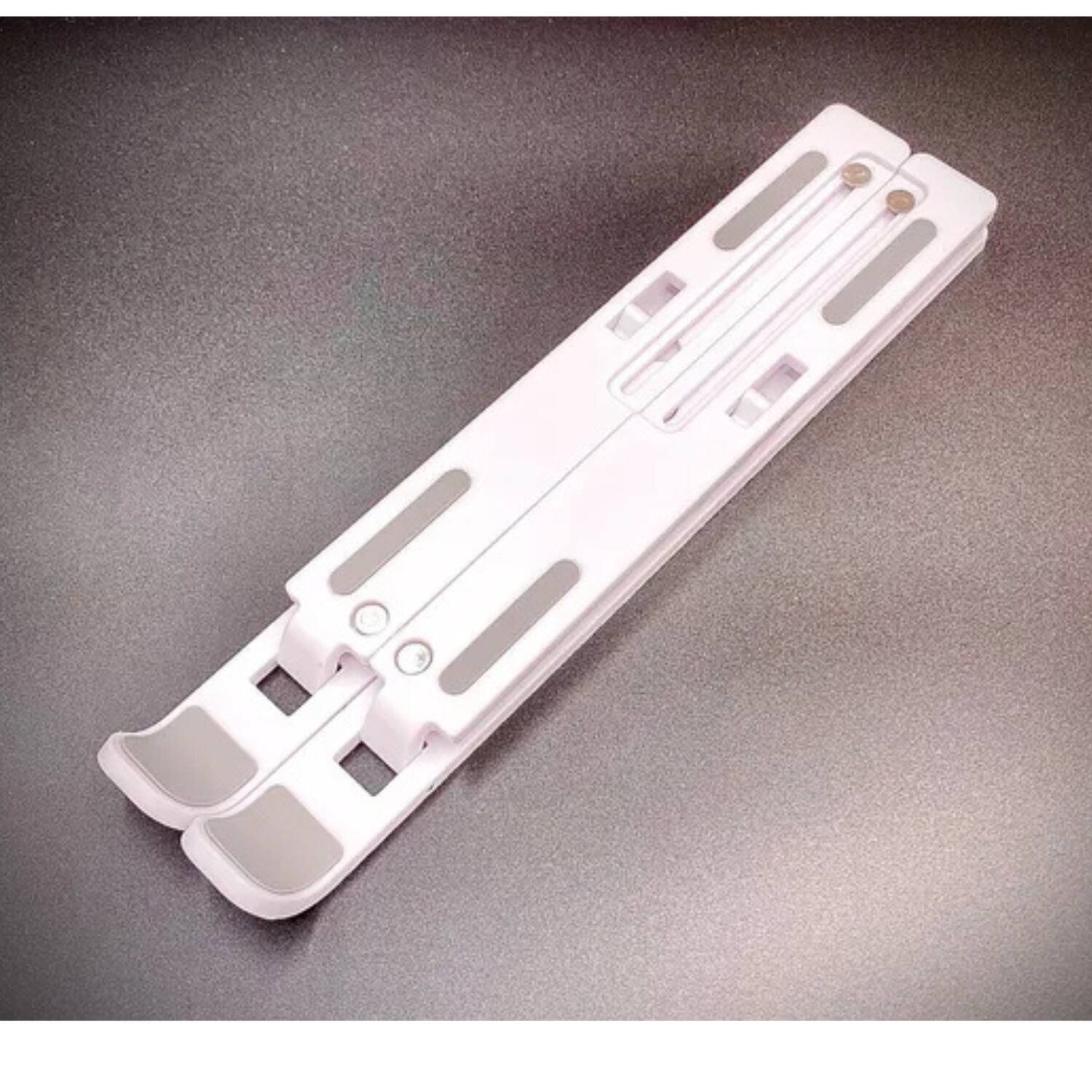 Left. Stock Preferred - Adjustable ABS Folding Laptop Stand - Silver - Silver.