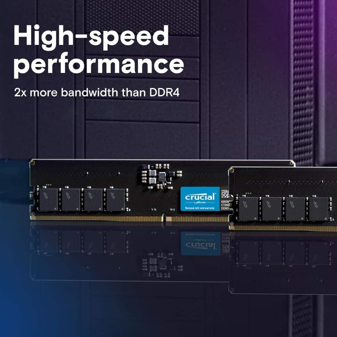 Crucial Micron 16GB (2 x 8GB) DDR5 SDRAM Memory Kit For Desktop PC