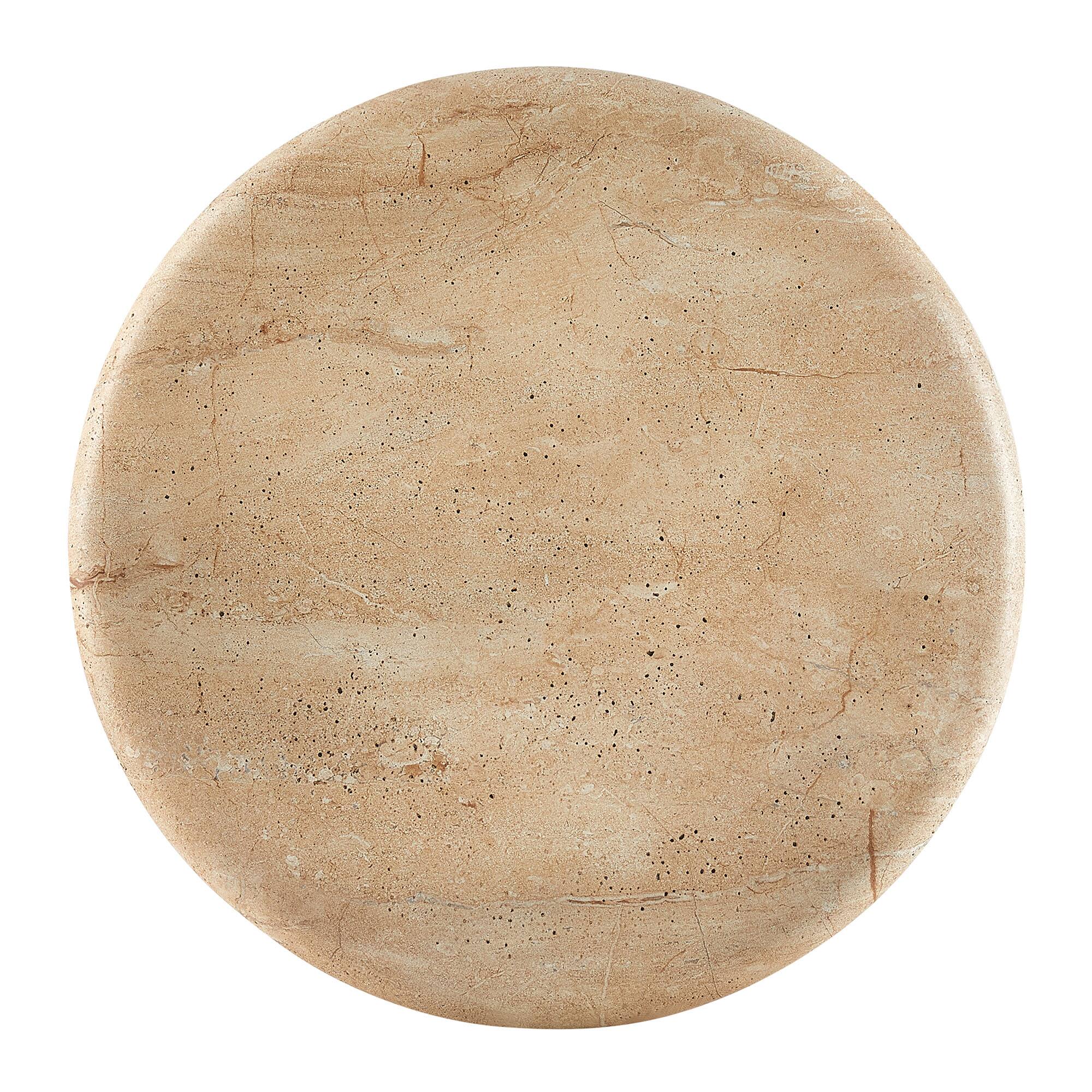 Alt View 4. Modway - Tori 20 Inch Round Indoor and Outdoor Side Table by Modway - Travertine.